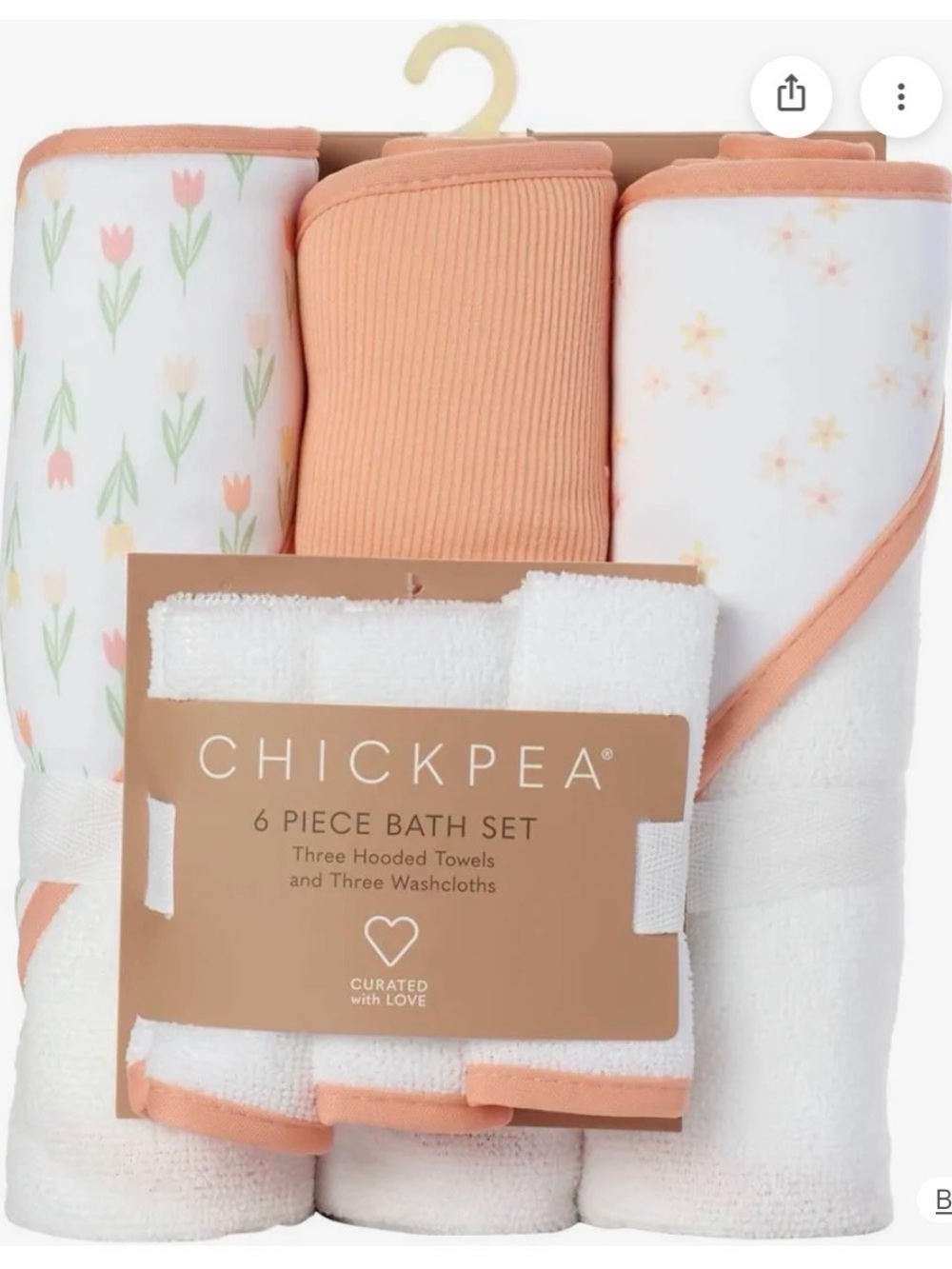 Chickpea 6-Piece Baby Bath Set